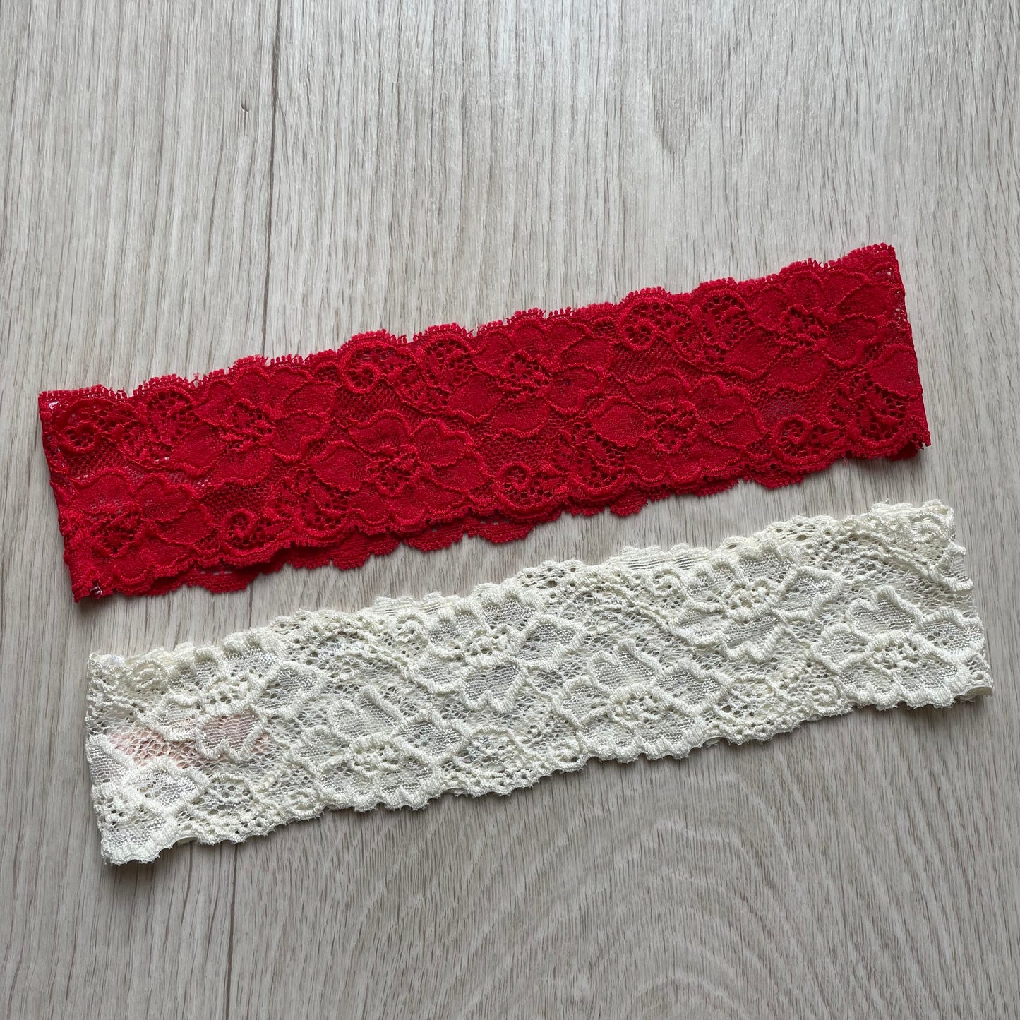 Lot bandeaux Crème & Rouge