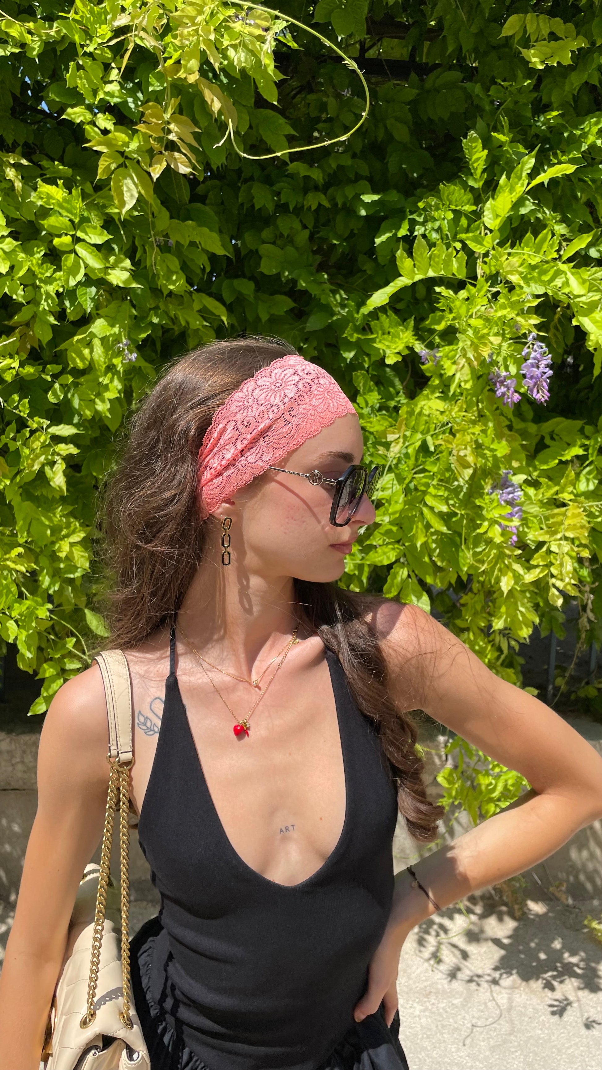 Bandeau pour cheveux dentelle large