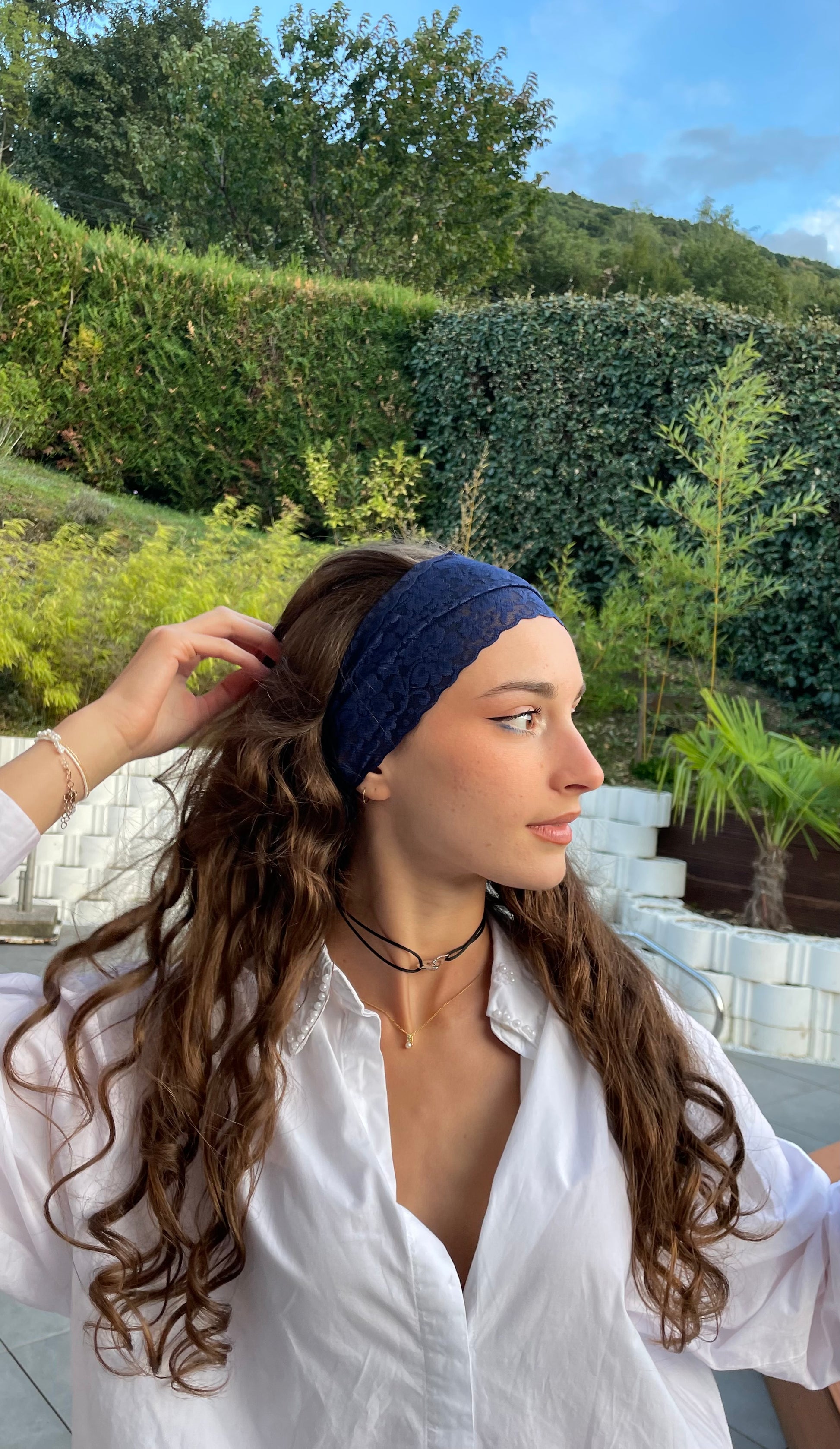 Bandeau pour cheveux dentelle large