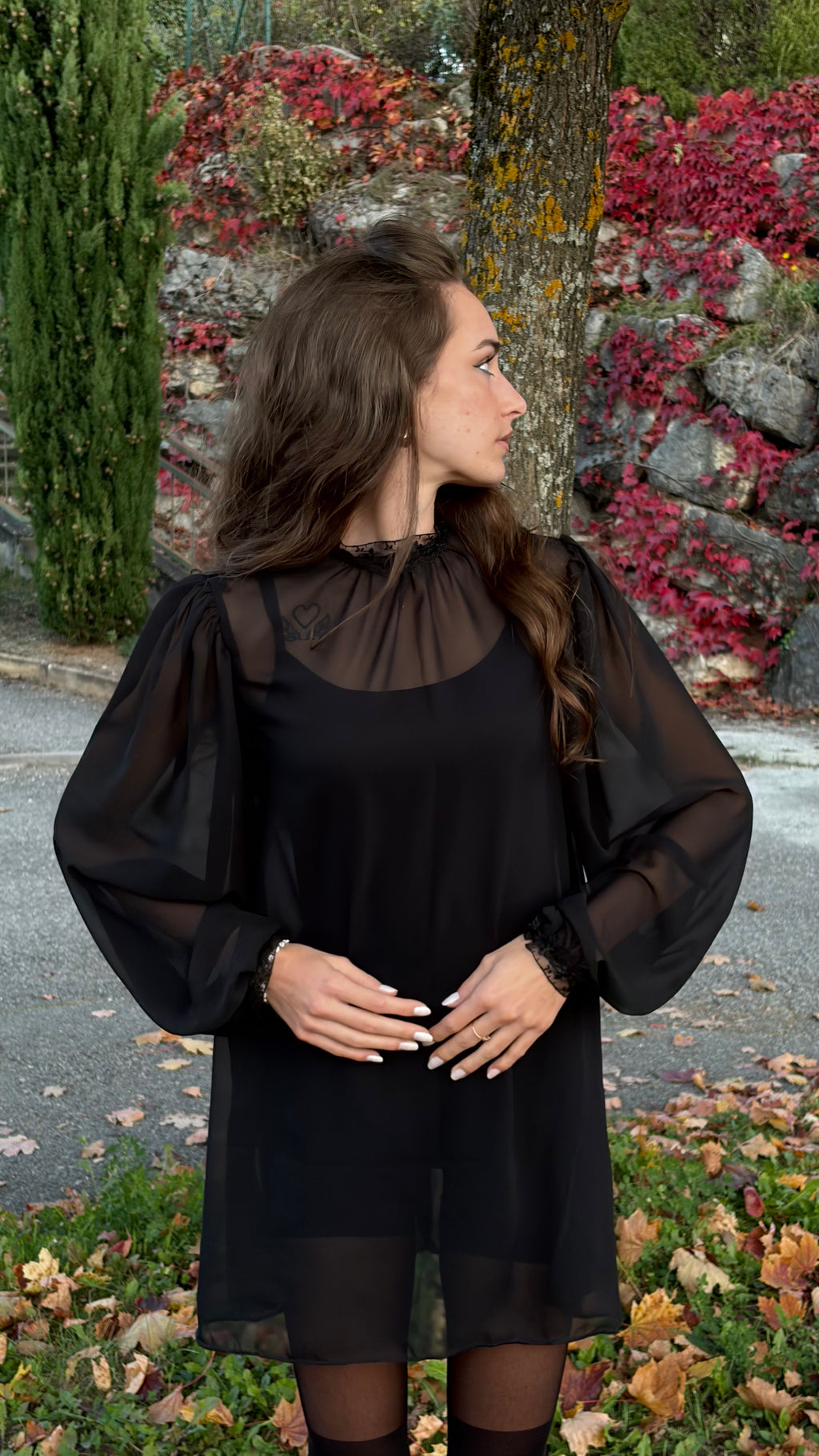 Robe courte transparente