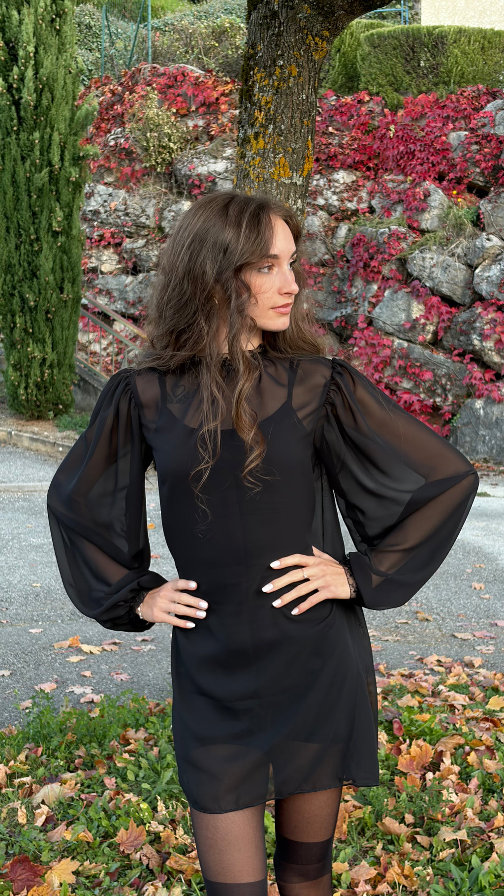 Robe courte transparente