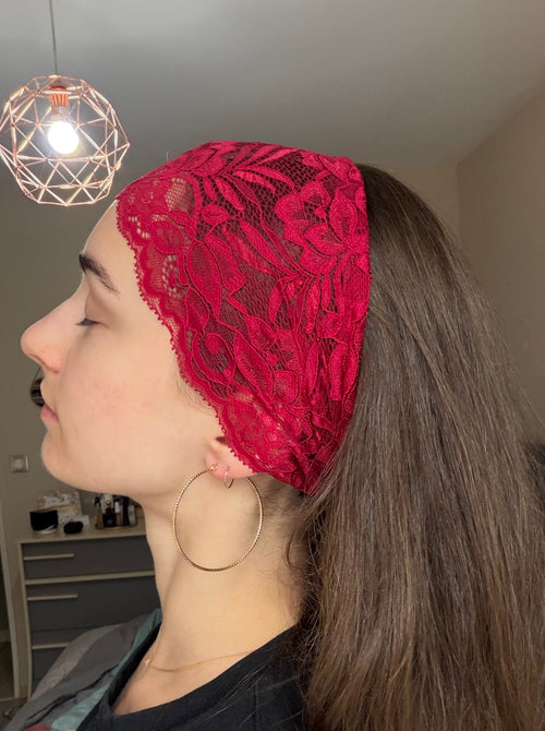Bandeau pour cheveux dentelle large XL