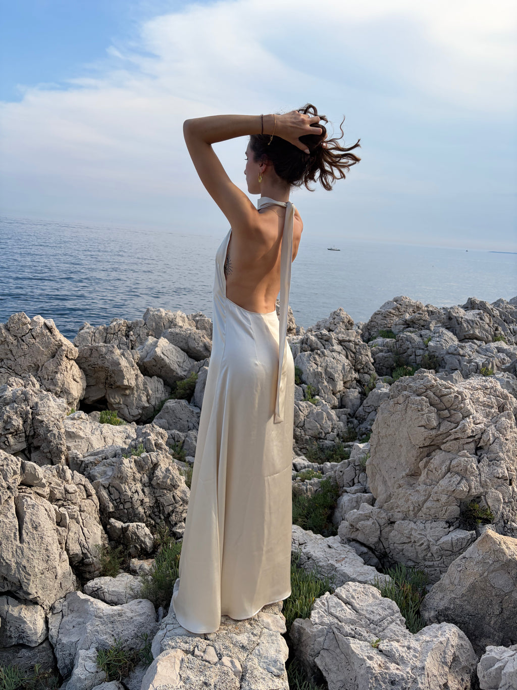 Robe longue dos nu