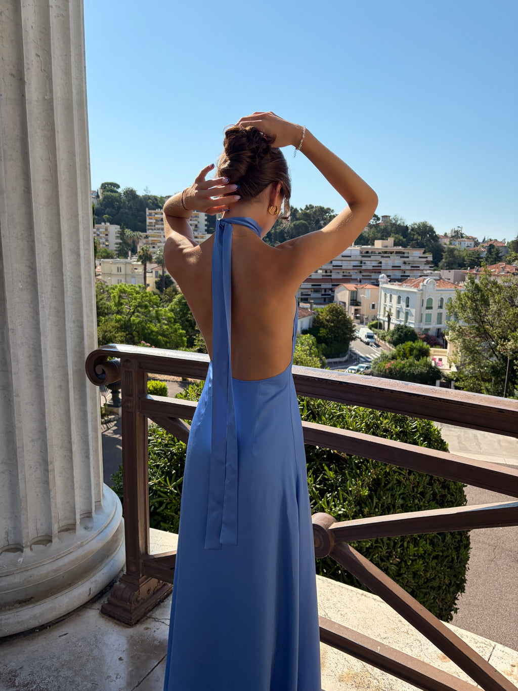 Robe longue dos nu