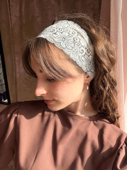 Bandeau pour cheveux dentelle large